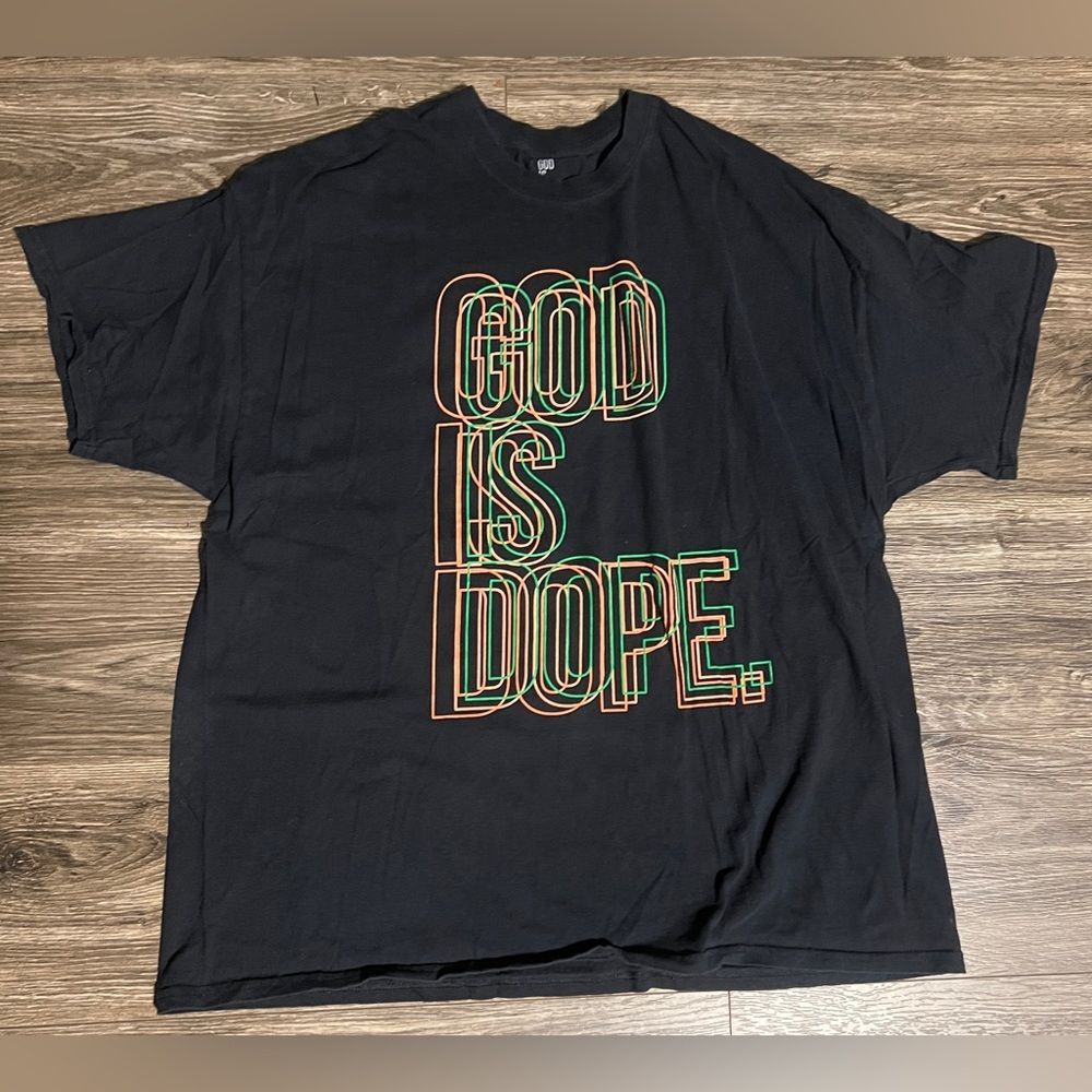 GOD Is Dope T-shirt Adult 2X ~100%Cotton Casual Religion Unisex